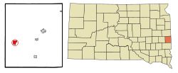Moody County South Dakota Incorporated and Unincorporated areas Colman Highlighted.svg