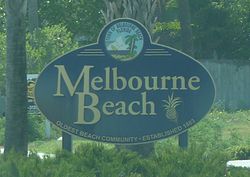 Welcome Sign von Melbourne Beach