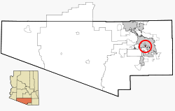 Pima County Incorporated and Unincorporated areas Drexel-Alvernon highlighted.svg
