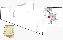 Pima County Incorporated and Unincorporated areas Drexel Heights highlighted.svg