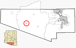 Pima County Incorporated and Unincorporated areas Pisinemo highlighted.svg