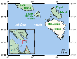 Karte von Resolution Island