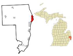 St. Clair County Michigan Incorporated and Unincorporated areas Port Huron Highlighted.svg