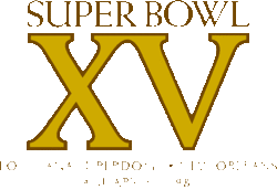 Logo des Super Bowl XV