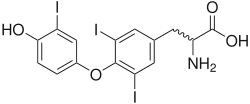 Strukturformel von L-Triiodthyronin