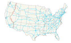 Karte des U.S. Highways 95