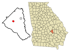Wheeler County Georgia Incorporated and Unincorporated areas Alamo Highlighted.svg
