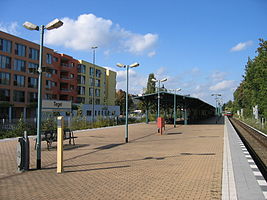 Bahnsteig des Bahnhofs Tegel