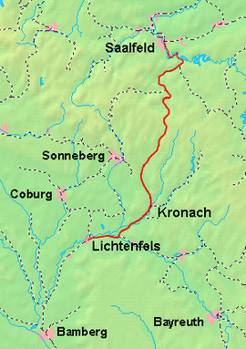 Strecke der Frankenwaldbahn