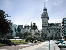 Zentrum von Montevideo mit dem Palacio Salvo
