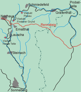 Strecke der Bahnstrecke Sonneberg–Probstzella
