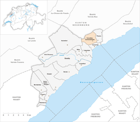 Karte von Corcelles-Cormondrèche