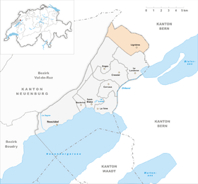 Karte von Lignières