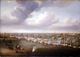 Linienschiffe in der Seeschlacht von Kopenhagen