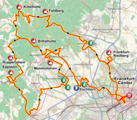 Karte Rund um den Finanzplatz Eschborn-Frankfurt