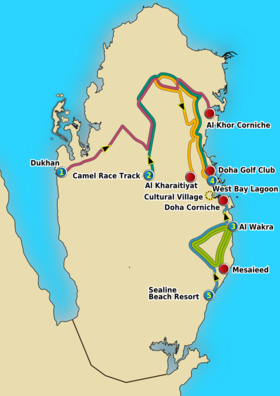 Karte Katar-Rundfahrt 2011