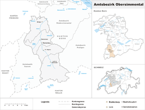 Karte von Amtsbezirk Obersimmental
