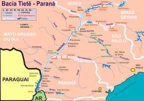 Flussgebiet des Paraná und Tietê