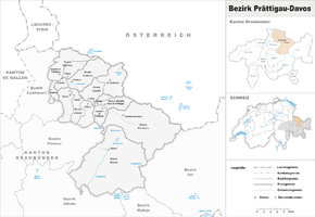 Karte von Bezirk Prättigau-Davos