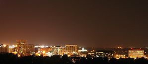 Die Skyline von Boise bei Nacht