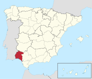 Lage der Provinz Huelva