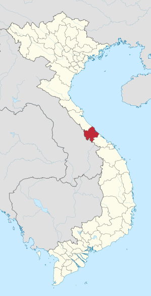 Karte von Vietnam mit der Provinz Quảng Trị hervorgehoben
