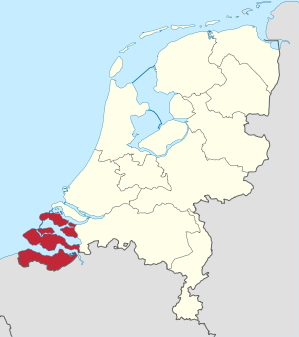 Karte: Provinz Seeland in den Niederlanden