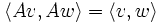 \langle Av,Aw\rangle = \langle v,w\rangle