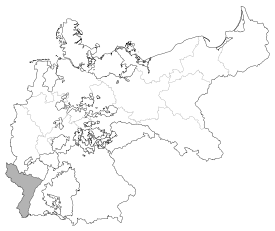 Lage des Reichslandes Elsaß-Lothringen im Deutschen Kaiserreich
