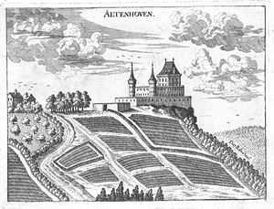 Schloss Altenhof um 1674, Stich von G.M.Vischer