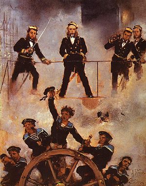 Anton Romako: Admiral Tegetthoff i. d. Seeschlacht von Lissa II, 1878–1880