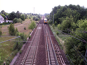Der Außenring Höhe Sellheimbrücke, links im Bildist die Trasse der geplanten S-Bahn