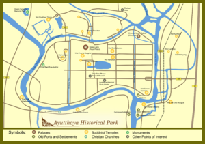 Karte von Ayutthaya
