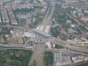 Bahnhof Südkreuz von oben