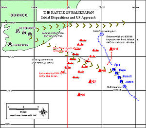 Karte der Seeschlacht