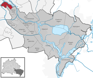Alt-Treptow auf der Karte von Treptow-Köpenick