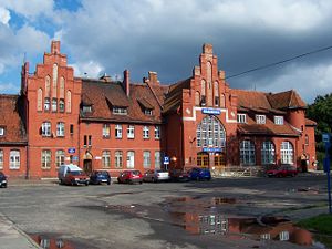 Russisch-polnischer Grenzbahnhof Braniewo(ehemals Braunsberg)