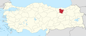 Gümüshane in Turkey.svg