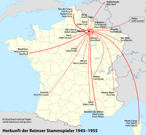 Herkunft der Reimser Stammspieler 1945–1955