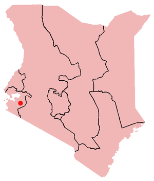 Karte von Kenia mit Kisii