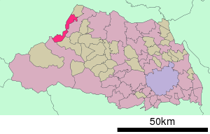 Lage Kamikawas in der Präfektur