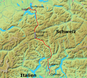 Strecke der Gotthardbahn