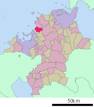 Lage Kogas in der Präfektur