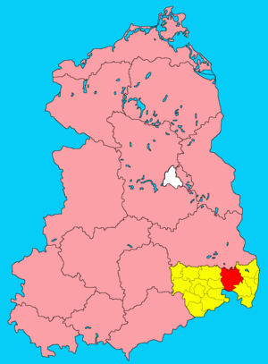 Lage des Kreises Bautzen im Bezirk Dresden und in der DDR