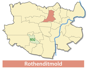 Lage von Rothenditmold in Kassel