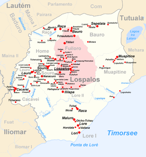Der Suco Leuro liegt im Westen des Subdistrikts Lospalos. Der Ort Leuro liegt im Osten des Sucos.