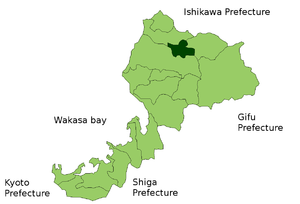 Lage Eiheijis in der Präfektur