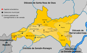 Karte Bistum Girardota
