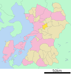 Lage Mashikis in der Präfektur