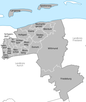Liste der Gemeinden im Landkreis Wittmund
